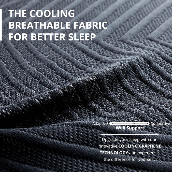 EGOHOME 14 Inch King Size Memory Foam Mattress for Back Pain, Cooling Copper Gel Bed in a Box, Foam Made in USA, Certipur-Us Certified, Therapeutic Medium Firm, 76X80X14 Black