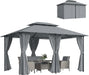 10x13 Ft Patio Gazebo With WeatherResistant Curtains