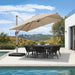 Patio Umbrella 10' X 10' Wind Resistant 5 Tilt Positions Beige