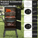 Charcoal Grills, 40" Vertical BBQ Smoker Grill with Built-In Thermometer, Adjustable Air Dampers, Removable Water Pan & Grill Grates for Backyard Picnics, Party, Outdoor Camping