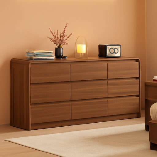 63-Inch Dresser With Curved Anti-Collision Safety Edges