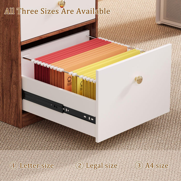 66" Farmhouse L Shaped Desk with 5 Drawers & File Drawers for Home Office