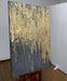 Art,30X45Inch Wrapped Canvas Paintings Hand Painted Abstract Textured Artwork Abstract Portrait Wall Art in Charcoal Grey Gold Acrylic Painting Framed Ready to Hang