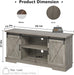 Farmhouse Tv Stand for 65 Inches Tvs, Entertainment Center with Storage and Sliding Barn Doors, Adjustable Shelf Modern Media TV Console TV Stand Table for Living Room, Bedroom, Grey