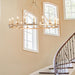Gold Wagon Wheel Chandelier 48-Inch 20-Light,Extra Large Circle Rustic Farmhouse Light Fixture,Round Metal Chandeliers for Foyer Entryway Dining Room Living Room High Ceilings (E12 Base)