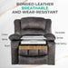 Grey Swivel Recliner with Massage & Heat