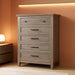 Ash Grey Freestanding Contemporary Wooden Large Dresser