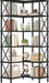 Black Industrial Grade Tall Corner Bookshelf Storage