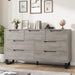 7 Dresser for Bedroom, 55" Wide Dresser Drawer with Storage