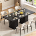 78.7" Rectangular Dining Table for 6/8/10, Kitchen Dinner Table, Black