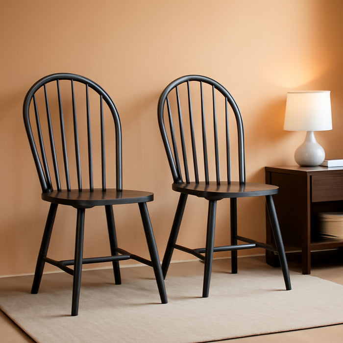 Home Camden 18-Inch Farmhouse Black Spindle Back