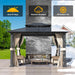 10'X12' Gazebo with Galvanized Steel Roof, Hardtop Double Roof with Anti-Rust Coating, Outdoor Gazebos with Curtains and Netting, Sunshade for Gardens, Lawns, Deck