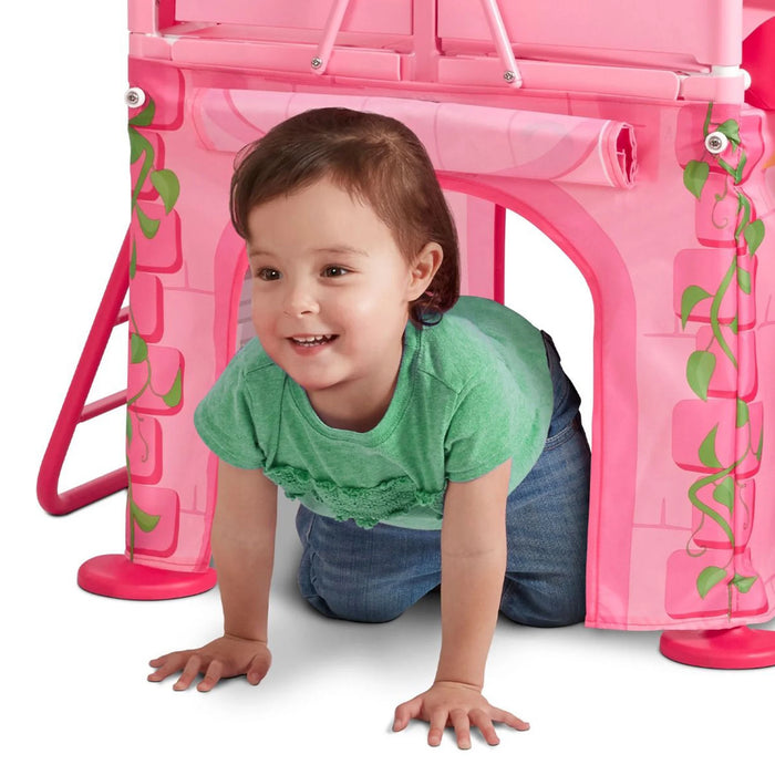 Play & Fold Away Princess Castle Slide Toddler Playhouse, Pink