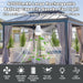 Gazebo Outdoor Ceiling Fan Light 31.5'', 40000Mah Large Portable Ceiling Fan with Remote and Hanging Hook, 4 Wind Speeds, 3000K-6500K Dimmable Canopy Fan Light for Patios, Pop up Tent, Camping