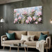 Flower Wall Art Canvas Art Wall Decor, Floral Painting Textured Picture Living Room Pink Rose Artwork Large Framed for Bedroom Kitchen Dining Room Home Office Decor 40"X20"