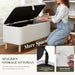 Ottoman with Storage, Storage Ottoman Bench, Entryway Bench with Wood Legs for Living Room, Sitting Area,Cream