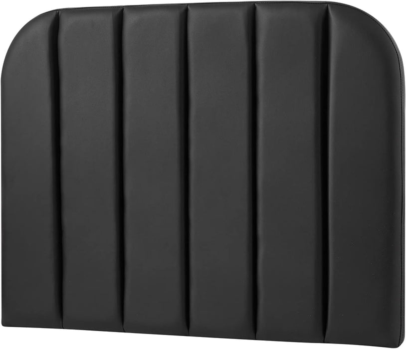 Tavira Allure® College Dorm Headboard - Bevel Panel - Faux Leather Black