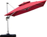 Cantilever Outdoor Umbrella 9' X 9' Square Double Top, Terra