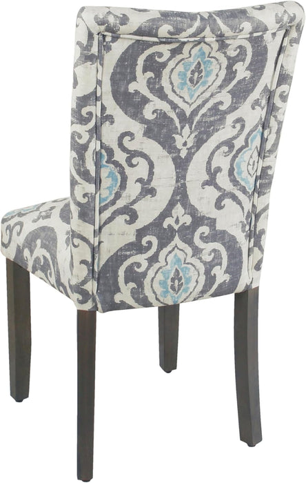 Parsons Classic Upholstered Accent Dining Chair, Set of 2, Suri Blue