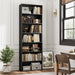 82 Inch Tall Freestanding Black Bookshelf StorageUnit