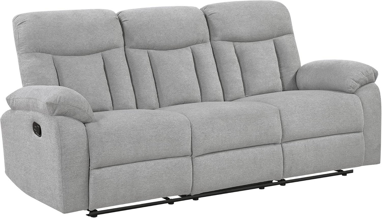 Mnul Double Recliner Couch for Living Room, Chenille Fbric Upholstered Reclining Sof, Home Theter Seting, Esy ssembly, Recliner Couch, Gry