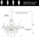 Plug In White Crystal Chandelier Pendant Illumination