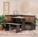 Black and Pecan Breakfast Dining Set Ardmore Nook
