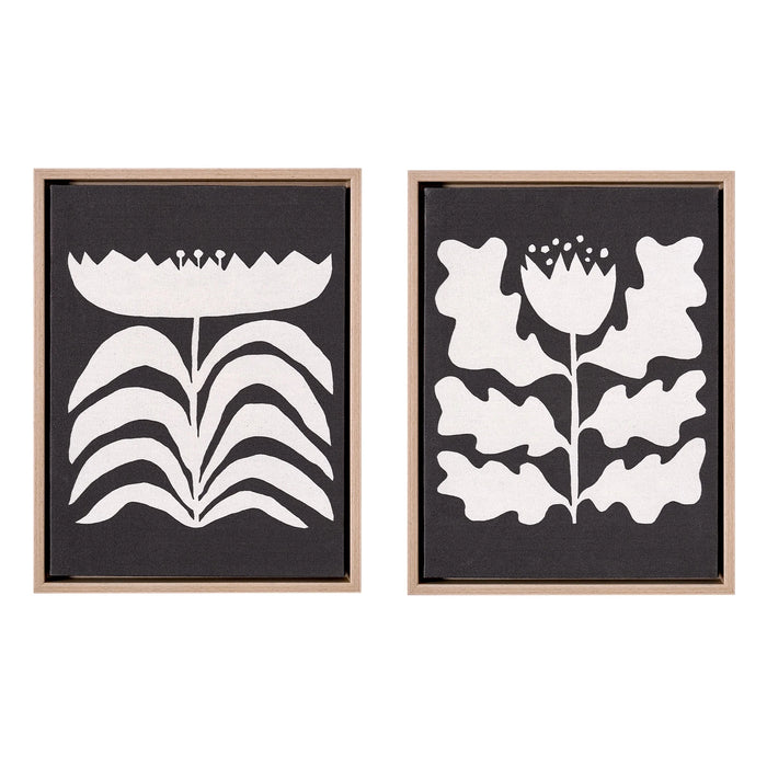 Framed Graphic Flower Wall Decor, Set of 2 by Drew Barrymore 13.5" X 17.5"