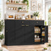 Kitchen Buffet Cabinet, Coffee Bar Cabinet, Black