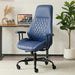 Blue Ergonomic Executive Chair With Lumbar Support