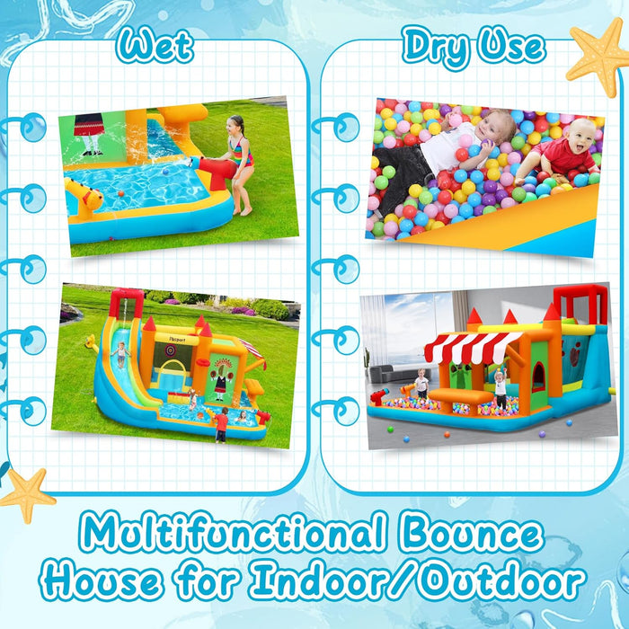 Inflatable Bounce House Water Slide 620W TurboBlower