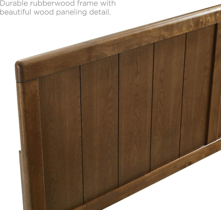 MOD-6219-WAL Robbie King Wood Headboard, Walnut