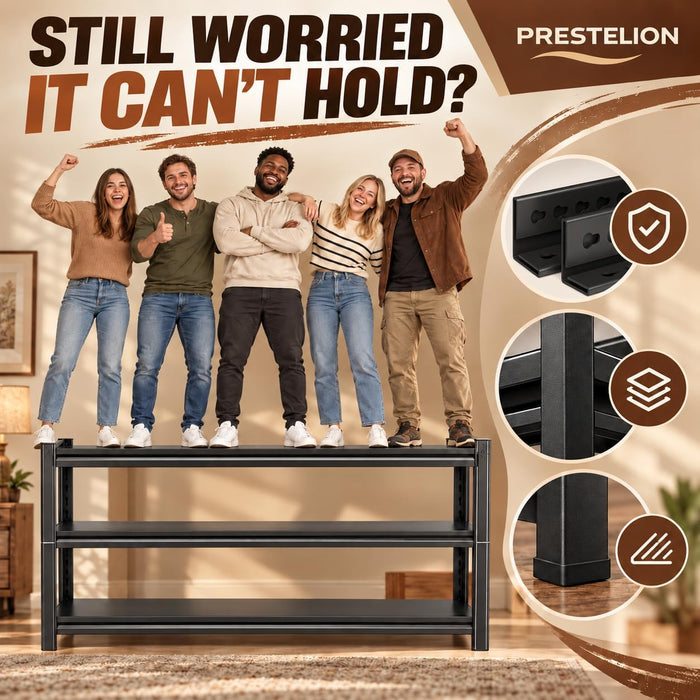 Metal Book Shelf Adjustable Heavy Duty Bookshelf with Tool-Free Assembly