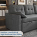 Sectional Sofa with Storage and Soft Seat ,Reversible Pull Out Couch for Living Room,Gray