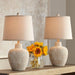 Romeo 23 1/2" High Table Lamps Set of 2 Distressed Earth Jar Farmhouse