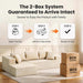 Beige 108 Inches Left Facing ChaiseLounge SectionalSofa