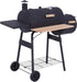 48" Steel Portable Charcoal Grill with Offset Smoker,Stainless Steel Barbecue Grill with Wheels for Patio BBQ Cooking, Camping