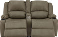 Charles 64" Powered Recliner RV Sofa with Console and Cupholders | Zero Wall Loveseat for Camper | Wall Hugger Couch with Upgraded 2023 Fabric (Putty)