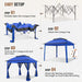 11X11 Pop up Gazebo Tent with Mesh Netting, Instant Outdoor Canopy with UPF 50+ UV Protection, Water Resistant, Blue