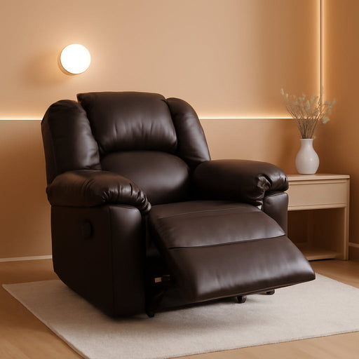 BM171425 41 X 35 X 35 In. Bonded Leather Rocker & Recliner Brown