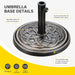 24.2Lbs Heavy Duty Outdoor Umbrella Base 17.72" round Market Umbrellas Stand for Patio, Garden, Lawn, Bronze