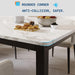 78In Industrial Dining Table for 6 People | Kitchen Farmhouse Table Mortise Tenon, Wood Office Table for Home Living Room, Metal Support 350Lb, Marble