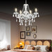 Farmhouse 5 Light K9 Crystal Chandelier PendantLightFixture