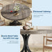 47IN Wood round Dining Table for 4-6，Farmhouse round Kitchen Table