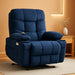 Power Lift Recliner Chair with Extended Footrest for Elderly People, Fabric 7287 (Navy Blue, Medium-Regular)