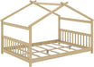 Full Size Premium Solidwood House Bedframe Rooftop