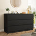 Black Six Drawer Dresser Featuring Generous Storage