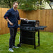 4-Burner Gas Grill with Side Tables, 36,000 BTU, 559 Sq. In., Black | Outdoor Propane BBQ Grill with Premium Enameled Coated Chamber Body & Porcelain-Enameled Grates for Deck Party & Patio BBQ