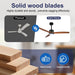 52 Inch Walnut Ceiling Fan Silent Wireless Controller