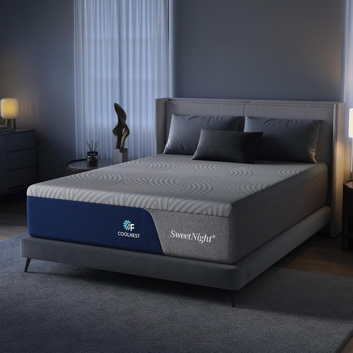 16 Inch Queen Size Mattress, Cooling Gel Queen Size Foam Mattress for Cool Night Sleep, 5-Zone Ergo Support for Pressure Relief, Medium Firm, Certipur-Us Certified